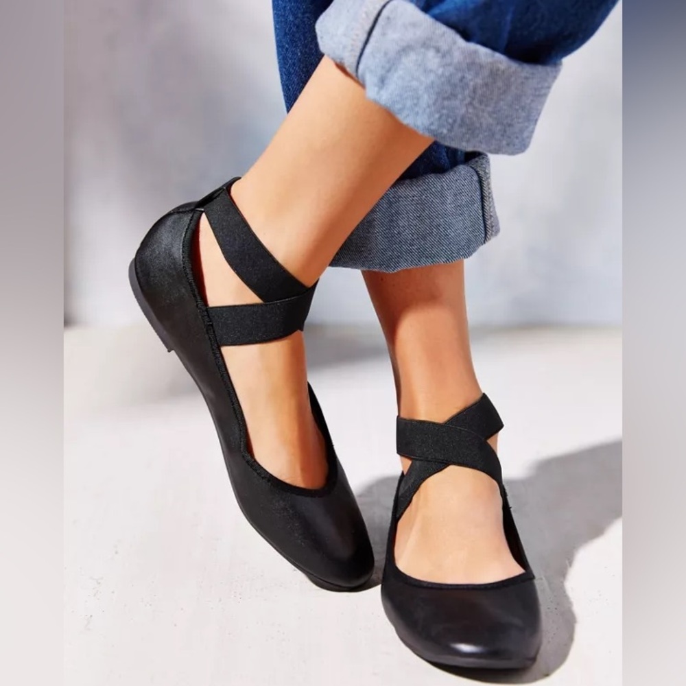 SAX Black Ballet Flats Shoes Strappy Women’s Sz EU 40 US 8.5 - Picture 2 of 12